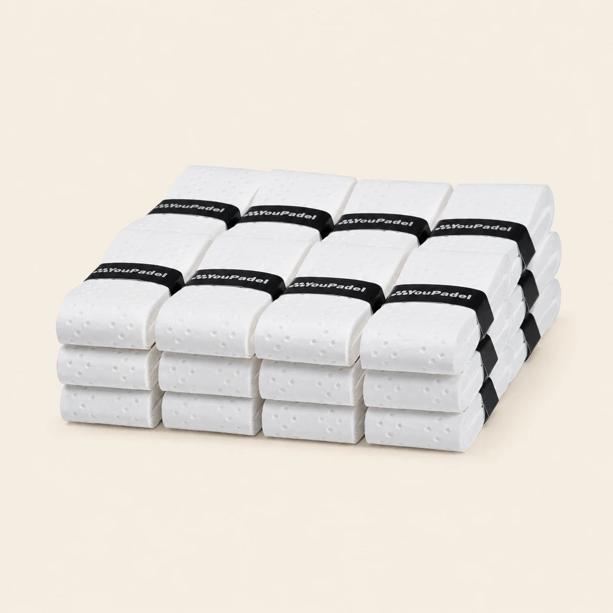 YouPadel AIR Grepplinda 24-Pack — vita grepplindor med ventilationshål
