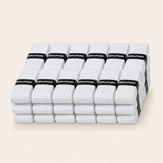 YouPadel AIR Grepplinda 50-Pack — vita grepplindor med ventilationshål